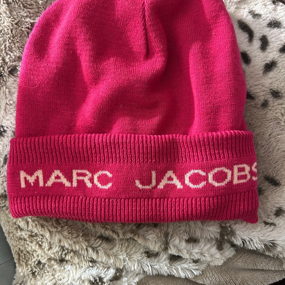 Marc Jacobs Pink Knit Beanie